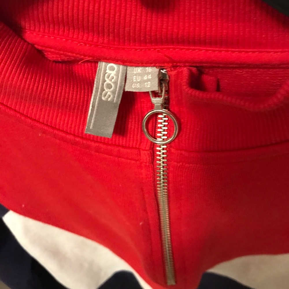 ASOS||Retro Color Block Half-Zip Pull Over - Picture 3 of 4